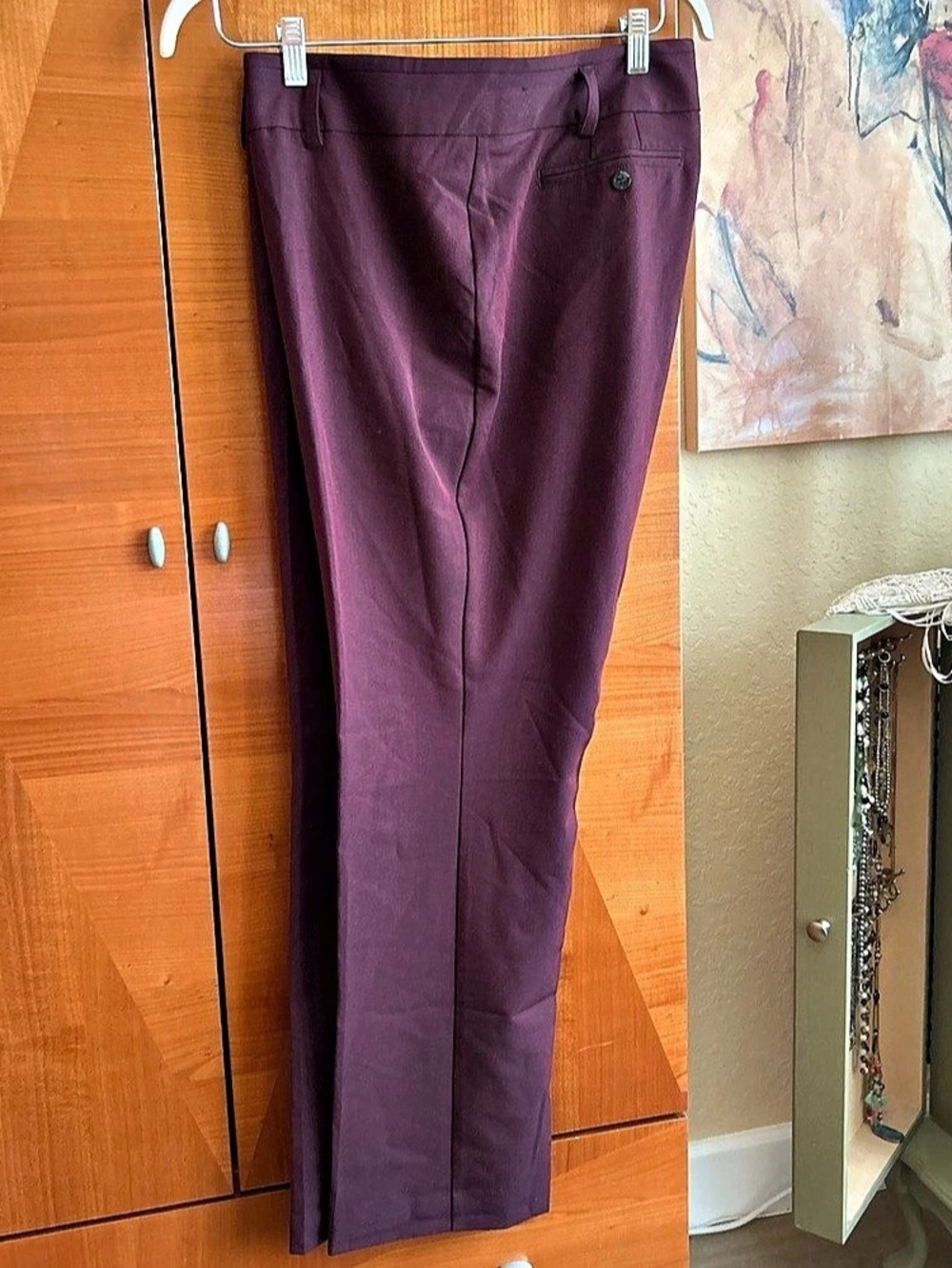 Worthington Curvy Fit Straight Leg Pants in Purple Size 16 Like New